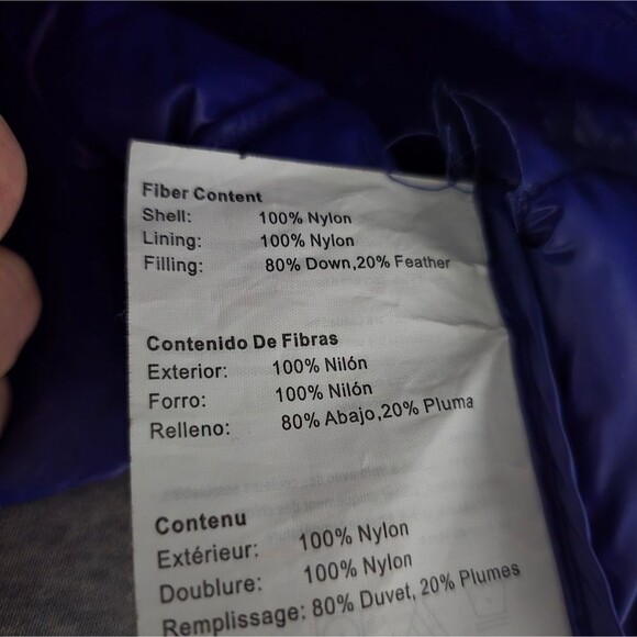 Halifax Down Puffer Coat Hooded Large Nylon And Down - Picture 3 of 4